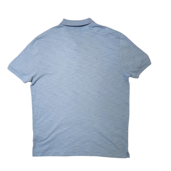 Vince Classic Slub Polo Shirt sz L cornflower blue - Picture 7 of 8